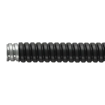 Flexicon 16 mm Nominal Diameter Polyvinyl Chloride Coated Galvanised Steel Flexible Conduit, Black, 50m FSU16B-50M
