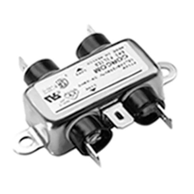 TE Connectivity Corcom B 5A 250V AC 50Hz 60Hz Flange RFI Filter Fast-On 1 Phase 6609020-7