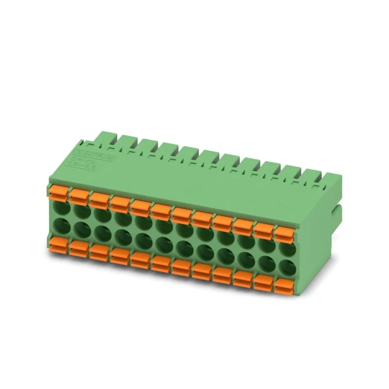 Phoenix Contact DFMC 1.5/12-ST-3.5 Series Pluggable Terminal Block, 24-Contact, 3.5 mm Pitch, 2 Row, 250V, 8A 1790205