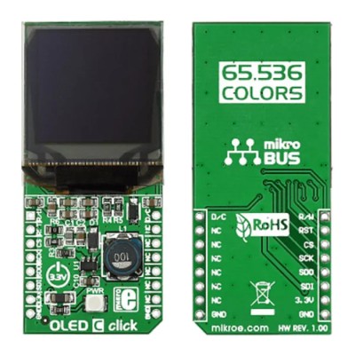 MikroElektronika OLED C Click 1.1 in OLED Display Add On Board with SEPS114A MIKROE-1585