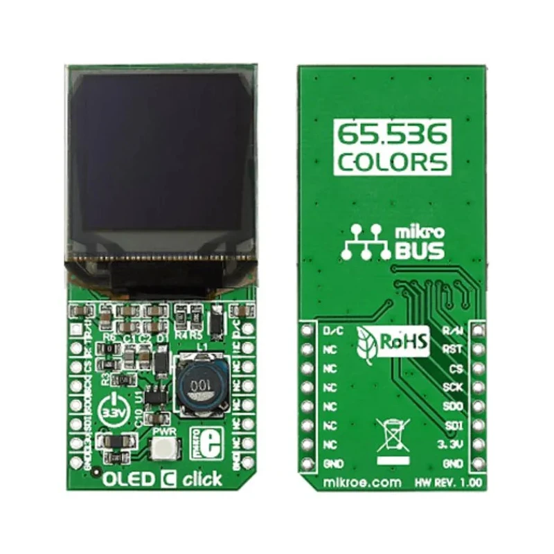 MikroElektronika OLED C Click 1.1 in OLED Display Add On Board with SEPS114A MIKROE-1585