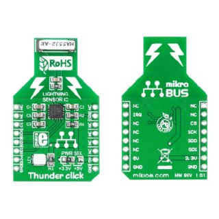 MikroElektronika Sensor Development Tool with Lightning Detection, mikroBUS™ Compatible MIKROE-1444