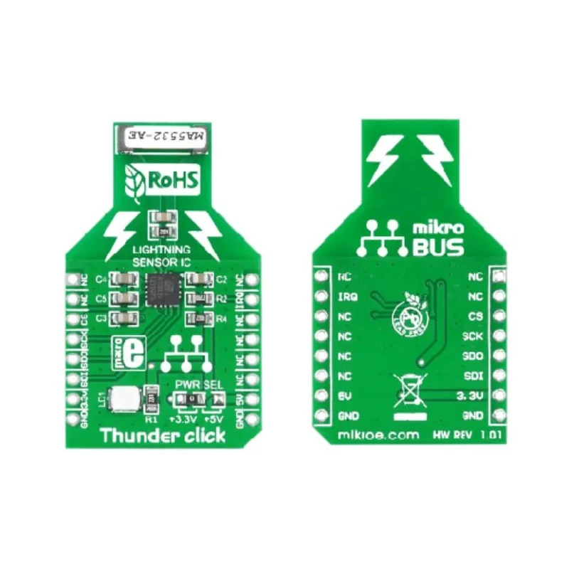 MikroElektronika Sensor Development Tool with Lightning Detection, mikroBUS™ Compatible MIKROE-1444