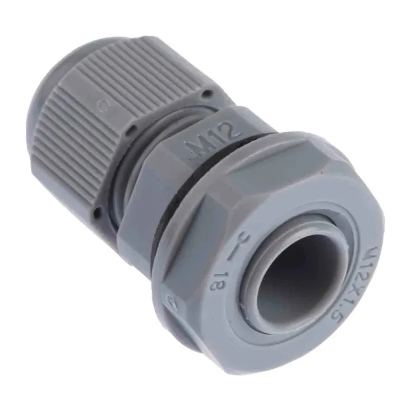HellermannTyton NGM Series Grey Polyamide 66 Cable Gland M12 Thread 3 mm-6.5 mm IP68 NGM12-DGY