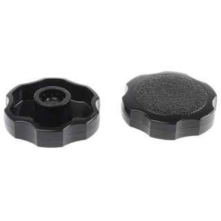RS PRO Black Acetal Thermoplastic Multiple Lobes Clamping Knob 38 mm Diameter Unthreaded Hole 771-718