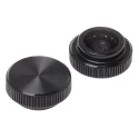 RS PRO Black Acetal Knurled Clamping Knob Unthreaded Hole 6mm Thread Length 16mm Diameter 771-673