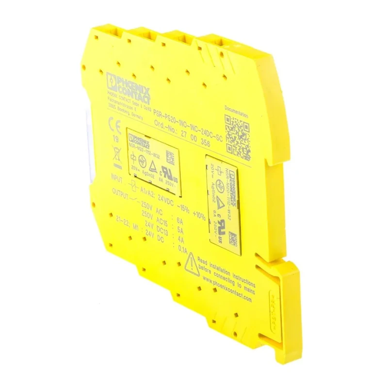 Phoenix Contact Safety Coupling Relay PSR-, 24V DC Coil Voltage, DIN Rail Mount, 6.8mm Width PS20-1NO-1NC-24DC-SC