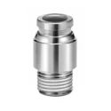SMC Pneumatic Fitting 6mm Push-in Male Threaded-to-Tube R 1/4, Stainless Steel, Max Temp 150°C, RoHS KQG2