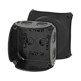 HENSEL Polycarbonate Junction Box KF0400B Black RAL 9011 IP67 IP69K IP66 104mm x 104mm x 93mm KF0400B