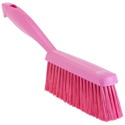 Vikan Pink Hand Brush, 48 mm Bristle Length, Polyester Bristle Material, Overall Dimensions 110x330x35 mm 45871