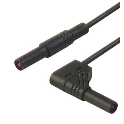 Hirschmann Test & Measurement Connector Test Lead 32A, 1000 V AC/DC, Black, 250mm Lead Length 934079100