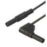 Hirschmann Test & Measurement Connector Test Lead 32A, 1000 V AC/DC, Black, 250mm Lead Length 934079100