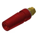 Hirschmann Test & Measurement Red Female Banana Socket 4 mm Connector M4 Thread Termination 1000 V AC/DC 32A 972357701