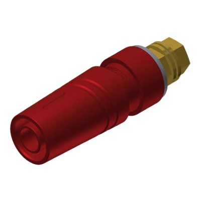 Hirschmann Test & Measurement Red Female Banana Socket 4 mm Connector M4 Thread Termination 1000 V AC/DC 32A 972357701