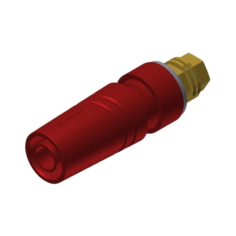 Hirschmann Test & Measurement Red Female Banana Socket 4 mm Connector M4 Thread Termination 1000 V AC/DC 32A 972357701