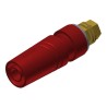 Hirschmann Test & Measurement Red Female Banana Socket 4 mm Connector M4 Thread Termination 1000 V AC/DC 32A 972357701