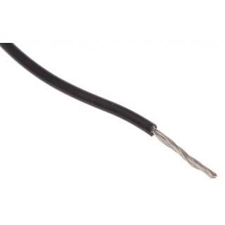 RS PRO Black 0.52 mm² Hook Up Wire 20 AWG 16/0.2 mm Strands 100 m Cross Linked Polyolefin 885-0840