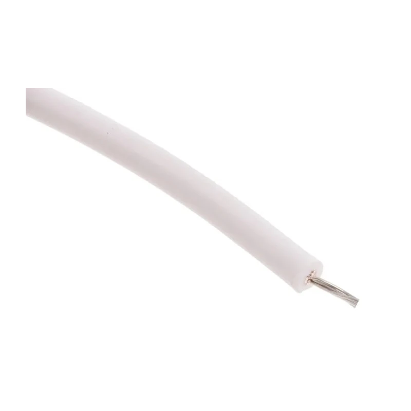 RS PRO White 0.15 mm² ETFE Hook Up Wire 22 AWG, 19/0.15 mm strands, 100 m length, 600 V, Flame Retardant 885-0881
