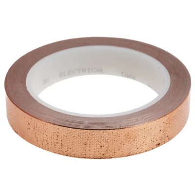 3M 1245 Conductive Metallic Tape Copper Foil Backing 19mm x 16m Acrylic Adhesive 130°C T124519