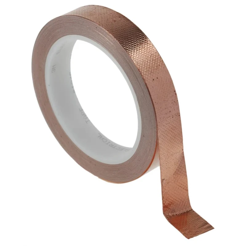 3M 1245 Conductive Metallic Tape Copper Foil Backing 19mm x 16m Acrylic Adhesive 130°C T124519