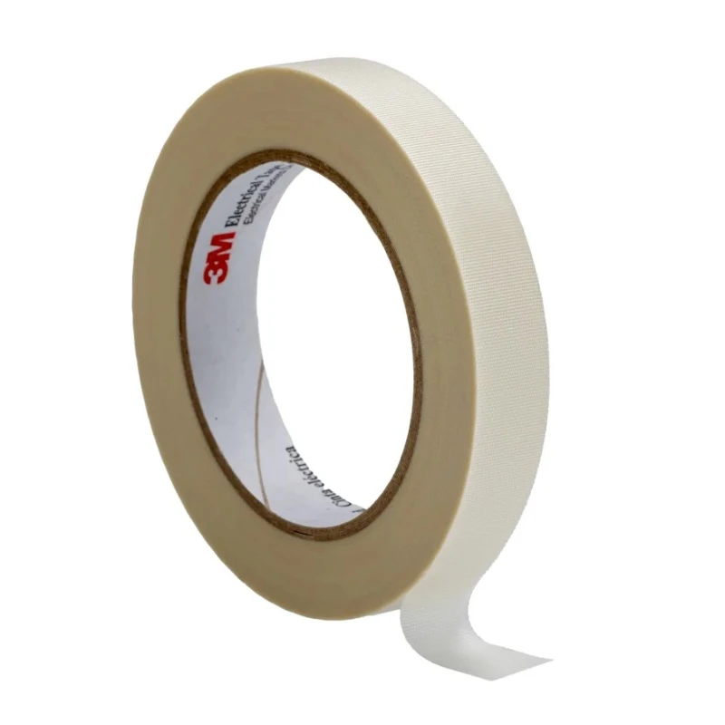 3M Scotch 69 Cloth Tape White Glass Cloth Backing 30mm x 33m Silicone Adhesive Heat Resistant up to 200°C T6930
