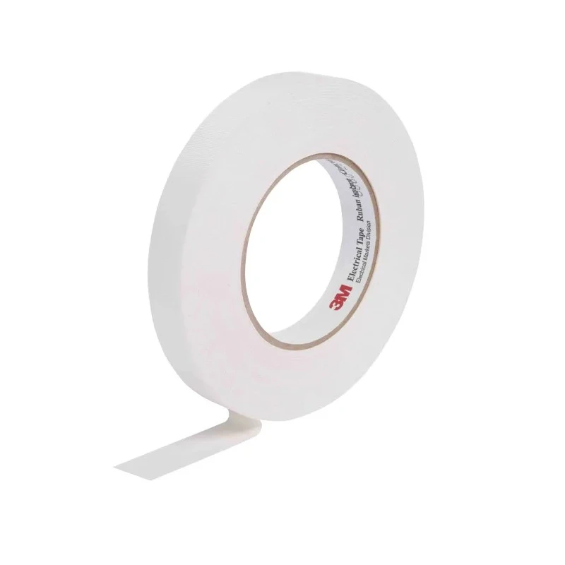 3M Cloth Tape White Glass Finish 25mm Width 55m Length Rubber Adhesive 150°C Maximum Operating Temperature T2725
