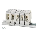 HENSEL Non-Fused Terminal Block 5-Way, 16-35 mm² Wire Size, 125A Screw Termination, DIN Rail Mount DKKS35