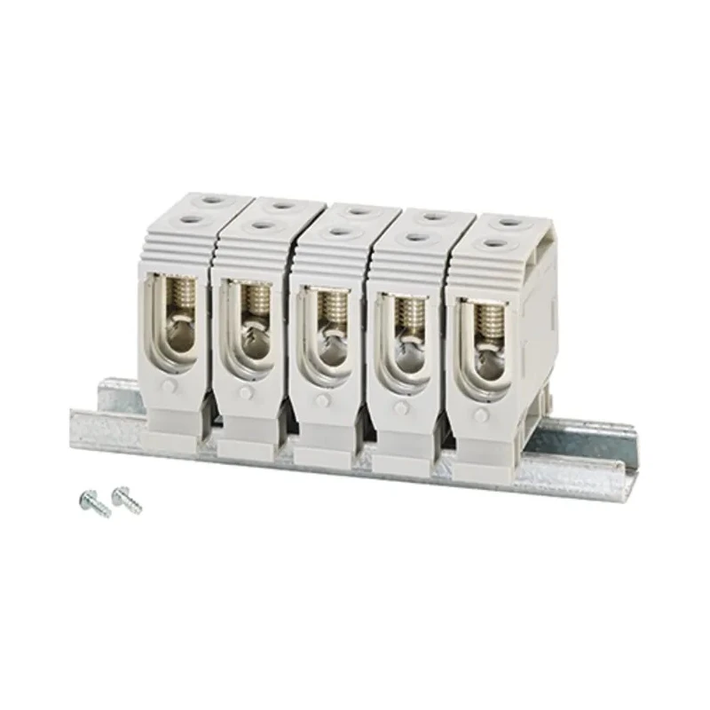 HENSEL Non-Fused Terminal Block 5-Way, 16-35 mm² Wire Size, 125A Screw Termination, DIN Rail Mount DKKS35
