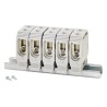 HENSEL Non-Fused Terminal Block 5-Way, 16-35 mm² Wire Size, 125A Screw Termination, DIN Rail Mount DKKS35