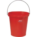 Vikan 12L Stainless Steel Polypropylene Red Bucket with Handle 56864
