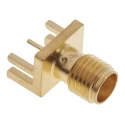 Cinch SMA Series Coaxial Connector Edge Female SMA 50 Ω Straight Body Solder 142-0701-801