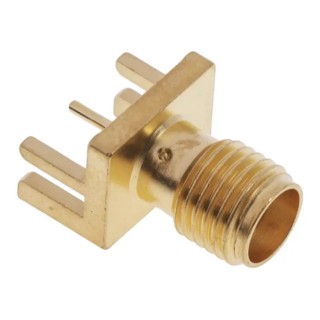 Cinch SMA Series Coaxial Connector Edge Female SMA 50 Ω Straight Body Solder 142-0701-801