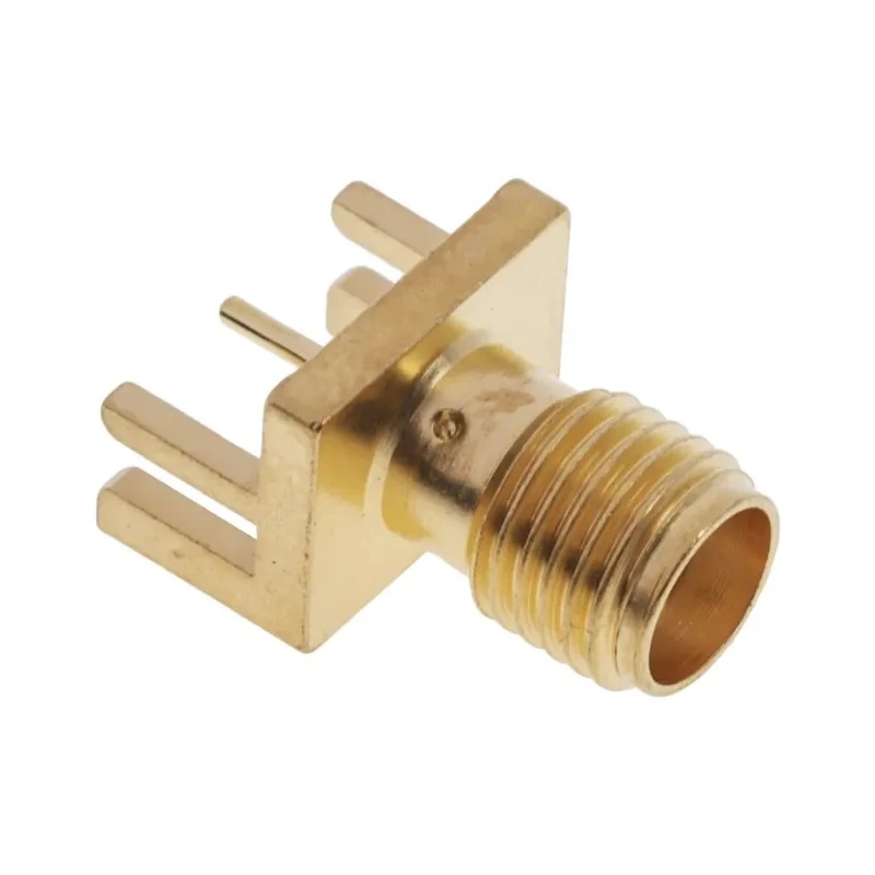 Cinch SMA Series Coaxial Connector Edge Female SMA 50 Ω Straight Body Solder 142-0701-801