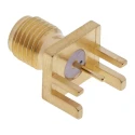 Cinch SMA Series Coaxial Connector Edge Female SMA 50 Ω Straight Body Solder 142-0701-801