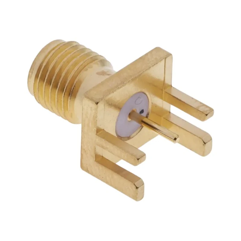Cinch SMA Series Coaxial Connector Edge Female SMA 50 Ω Straight Body Solder 142-0701-801
