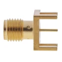 Cinch SMA Series Coaxial Connector Edge Female SMA 50 Ω Straight Body Solder 142-0701-801