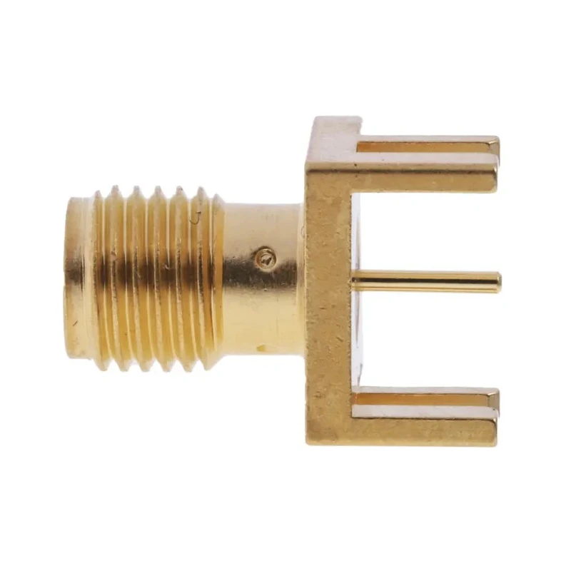 Cinch SMA Series Coaxial Connector Edge Female SMA 50 Ω Straight Body Solder 142-0701-801