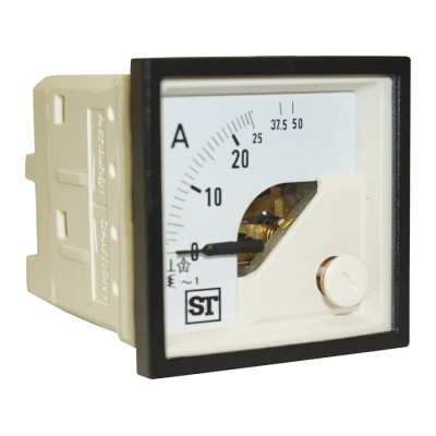 Sifam Tinsley DE Analogue Panel Ammeter 100 A AC, 0.5 % Moving Iron EQ44-I1622N1CAW0ST