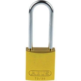 ABUS Steel, Aluminium Safety Padlock Keyed, 4.4 mm Shackle Diameter, 50 mm Length, Yellow Body 1814
