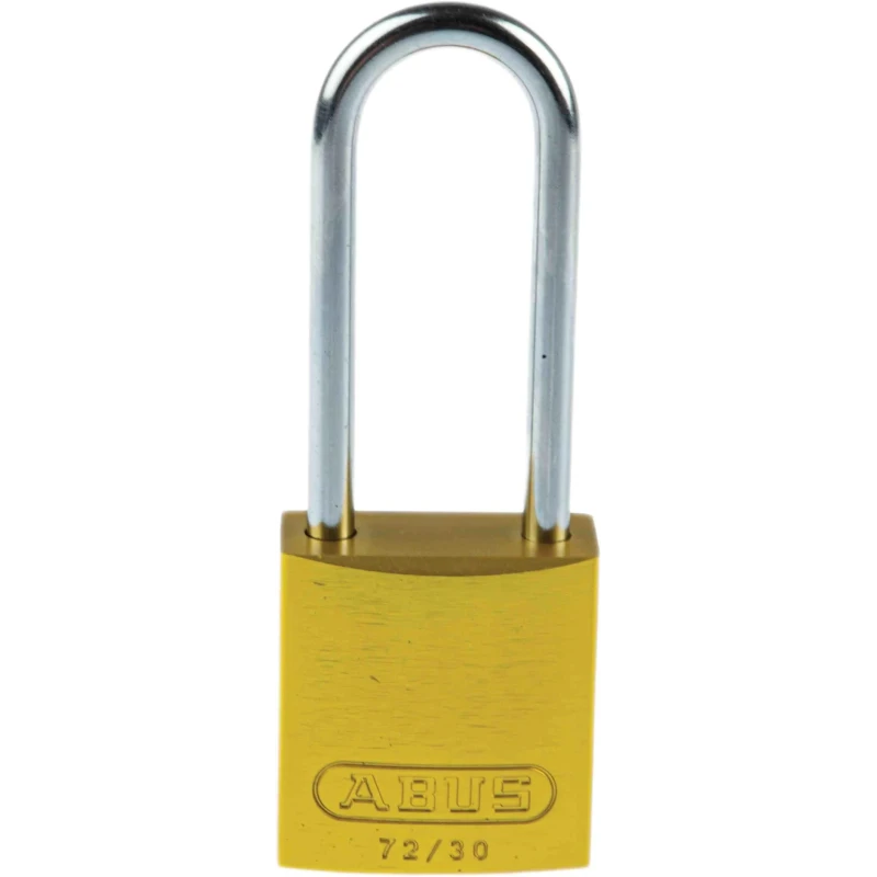 ABUS Steel, Aluminium Safety Padlock Keyed, 4.4 mm Shackle Diameter, 50 mm Length, Yellow Body 1814