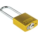 ABUS Steel, Aluminium Safety Padlock Keyed, 4.4 mm Shackle Diameter, 50 mm Length, Yellow Body 1814
