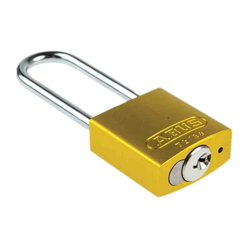 ABUS Steel, Aluminium Safety Padlock Keyed, 4.4 mm Shackle Diameter, 50 mm Length, Yellow Body 1814