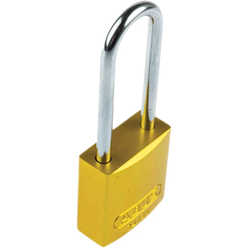 ABUS Steel, Aluminium Safety Padlock Keyed, 4.4 mm Shackle Diameter, 50 mm Length, Yellow Body 1814