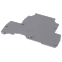 Entrelec FEM Series Grey Polyamide End Cover for DIN Rail Terminal Blocks 1SNA116913R0700