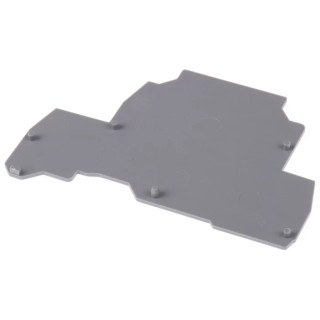 Entrelec FEM Series Grey Polyamide End Cover for DIN Rail Terminal Blocks 1SNA116913R0700
