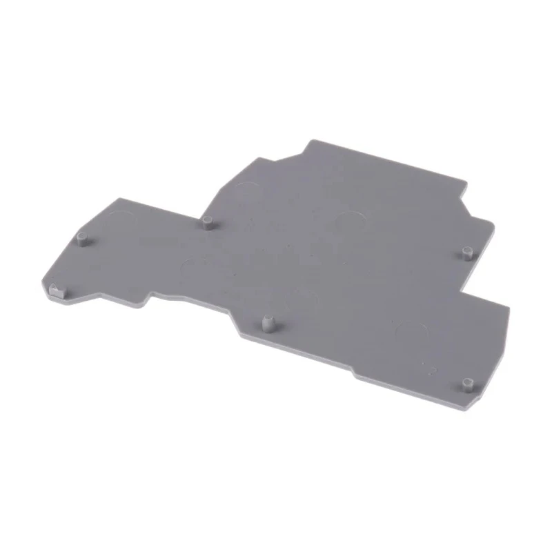 Entrelec FEM Series Grey Polyamide End Cover for DIN Rail Terminal Blocks 1SNA116913R0700