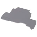 Entrelec FEM Series Grey Polyamide End Cover for DIN Rail Terminal Blocks 1SNA116913R0700