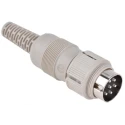 Hirschmann MAS 6 Pole Straight Standard DIN Plug DIN 45322, 4A Current, 34 V AC/DC, IP30, Screw Lock 930966517 MAS 6100