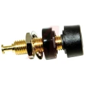 Mueller Electric Black Female Banana Socket 4 mm Connector, Solder Termination, 2000V dc, 15A, Gold Plating BU-P2854-0