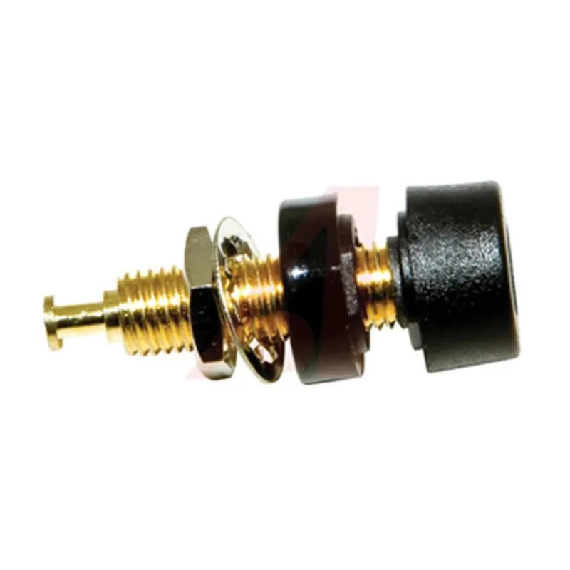 Mueller Electric Black Female Banana Socket 4 mm Connector, Solder Termination, 2000V dc, 15A, Gold Plating BU-P2854-0